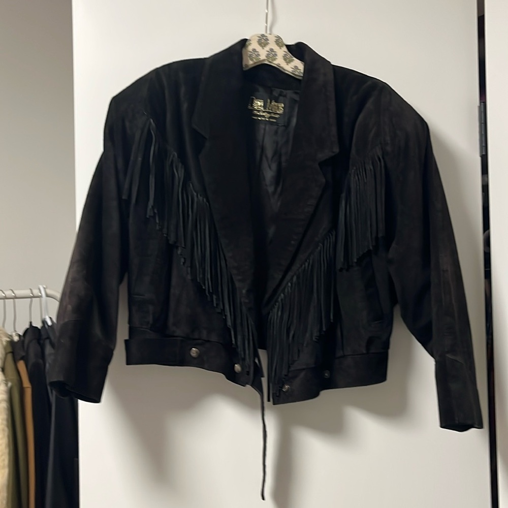 Vintage Suede Fringe Jacket